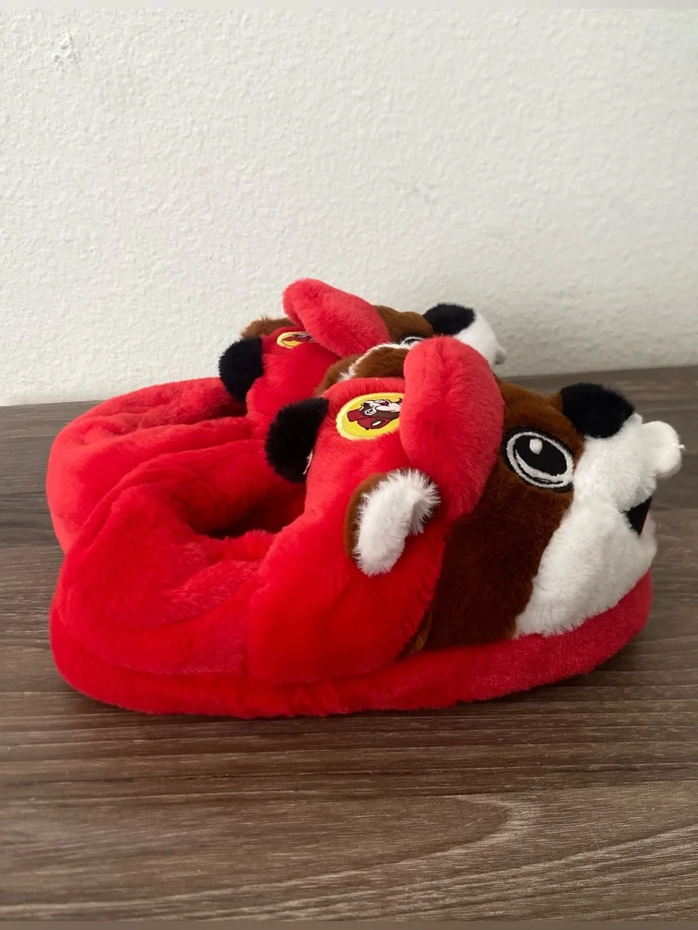 Buc-ee's Kids Beaver Animal Face 3D Slippers Size  Large (9-10) Red